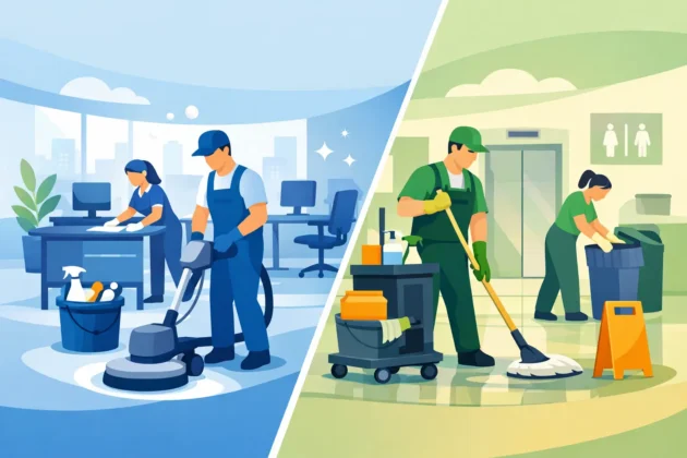 Commercial Cleaning Versus Janitorial Services