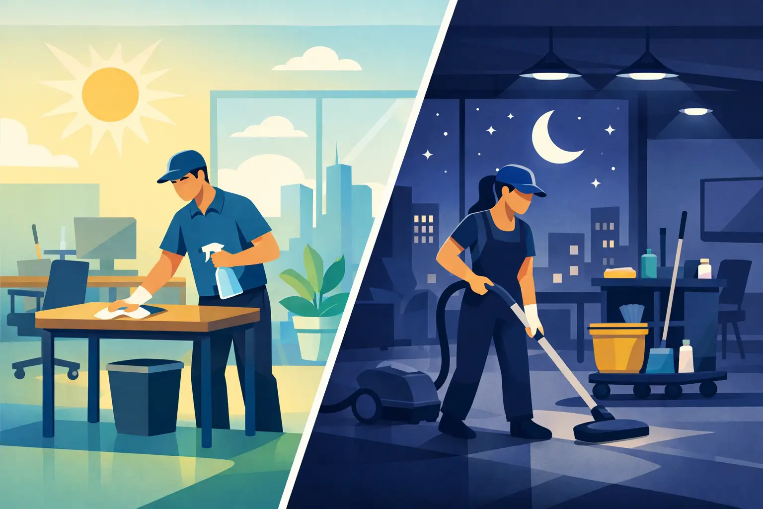Day Porter vs Nightly Cleaning: Which Fits? 1 Day Porter vs Nightly Cleaning: Which Fits?