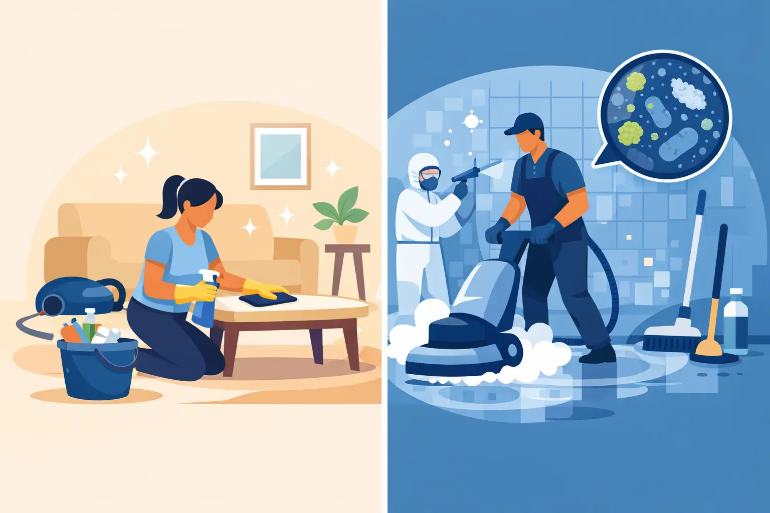 Domestic Cleaning vs Deep Cleaning Explained