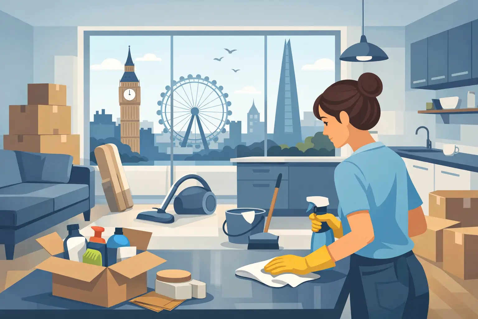 House Cleaning Before Moving Example for a London Flat
