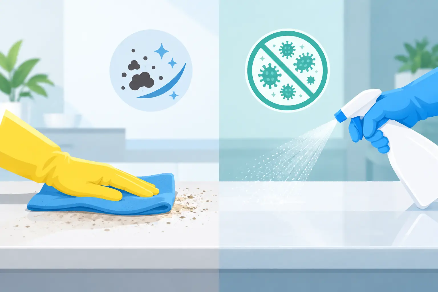 Does Cleaning Disinfect? The Practical Difference